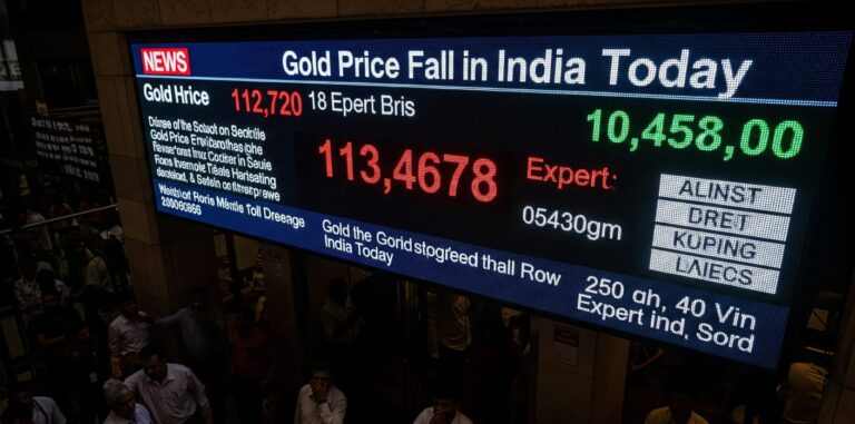 Gold Price Fall in India Today – Dollar value, demand & market reasons.