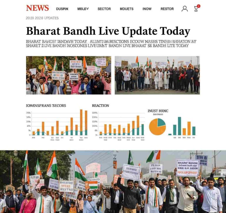 Live protest during Bharat Bandh on July 13, 2025 in Kolkata.