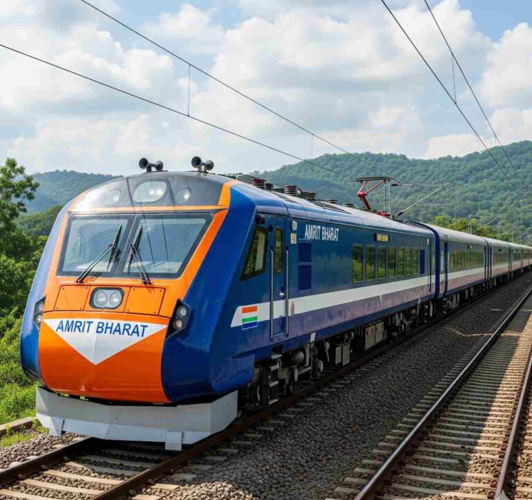 Amrit Bharat Express train India 2025 full route map.