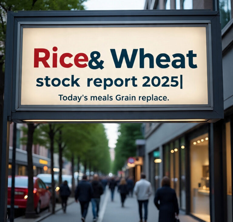India rice & wheat stock record 2025 shows huge food grain supply for India’s food security and farmers support.