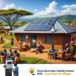 Solar panels installed in a rural Kenya village under Kenya Rural Solar Subsidy Scheme 2025