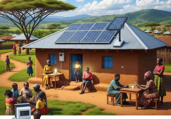 Solar panels installed in a rural Kenya village under Kenya Rural Solar Subsidy Scheme 2025